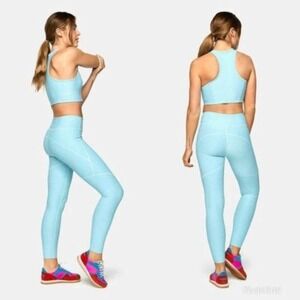 Outdoor Voices 7/8 Warm Up Legging in Pool Blue - Size S - New